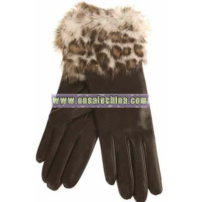 Leather Gloves with Fur