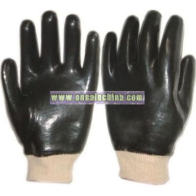 Black PVC Fully Dipped Gloves