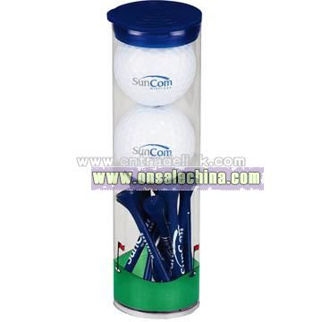 2 Ball Talltube with Nike Ndx Heat Golf Ball