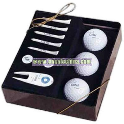 Upscale golfer's gift box