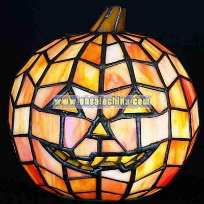 Tiffany Halloween Pumpkin Orange Jack O Lantern