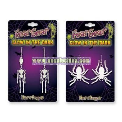 Fear Gear Glow-in-the-Dark Halloween Earrings