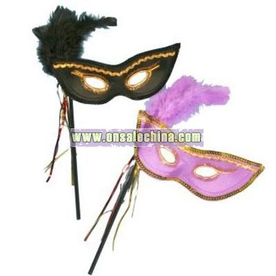 Mardi Gras Mask on Stick