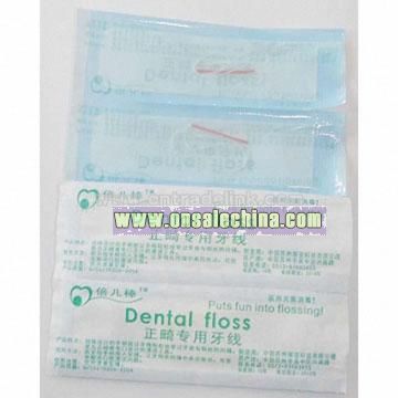 Supply orthodontic dental floss
