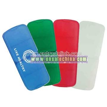 Trans color 4 compartment pill box with slider
