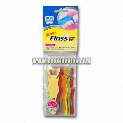 New-shaped Folding Dental Floss Pick
