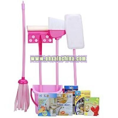 Just Like Home Deluxe Cleaning Set - Pink