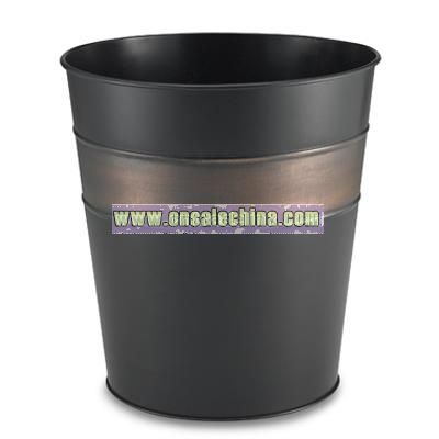 Two-Tone Oil Rubbed Bronze Wastebasket