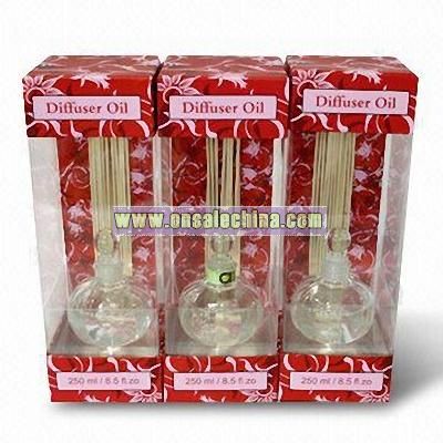 Diffuser Oil with Bamboo Incense Stick Set and Glass Bottle