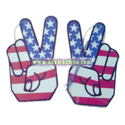 Hand Shape USA Flag Air Freshener