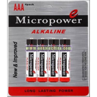 Alkaline Battery with Blister Card AAA/LR03