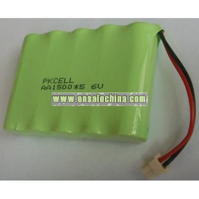 Nimh AA Rechargeable Battery Pack 6v 1500mah
