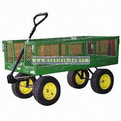 Garden Cart with Four Pneumatic Wheels