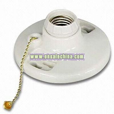 E26 Porcelain Lamp Holder with High Precise Ceramic Body