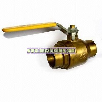 Ball Valve with Stainless Steel Handle and Chrome-plated Brass Inner Ball