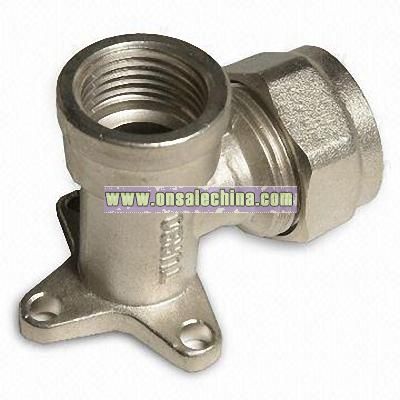 Brass Compression Al-PEX Wallplate Elbow Pipe Fittings