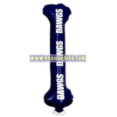 Pair of bone shaped inflatable thunder sticks for events