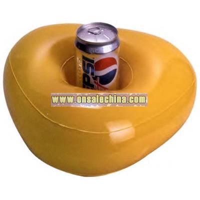 Inflatable triangle shape drink holder