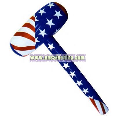 Inflatable stars and stripe patriotic hammer