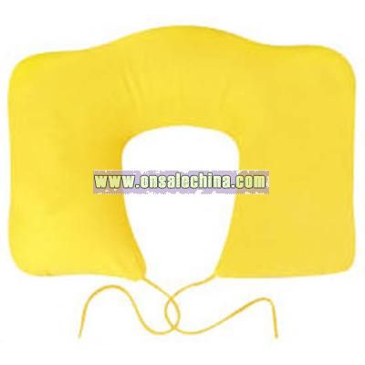 Inflatable neck pillow with cover
