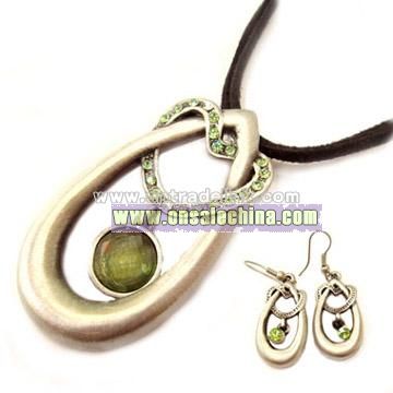 Alloy with Czech Crystal Jewelry Set