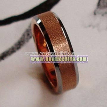 Ip Rose Gold Tungsten Rings