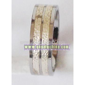 Inlay Silver Tungsten Ring