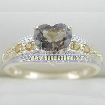 Fine Gold Jewelry-10k Gold Diamond Ring
