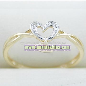 10k Dimond Heart Ring