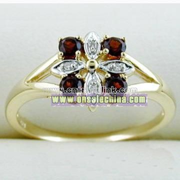 Fine Gold Jewelry-10k Gold Garent Ring