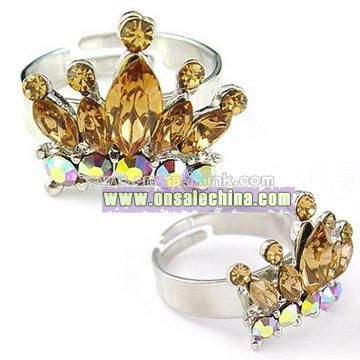 Crown Shape Cz Jewelry Ring