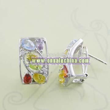 Color Cz Earring