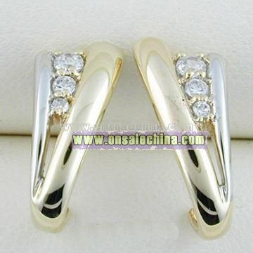 10k Gold Zircon Earrings