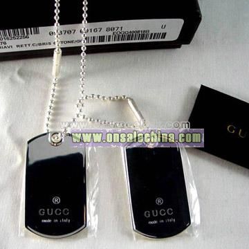 925 Silver Dog Tag Necklace Jewelry