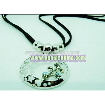 Silver-Plated Crsytal Necklace