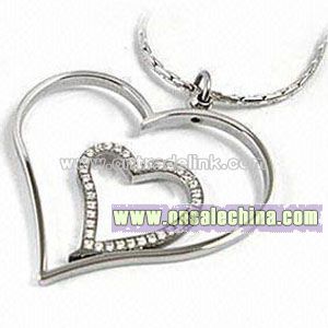 Heart-shaped Stainless Steel Pendant