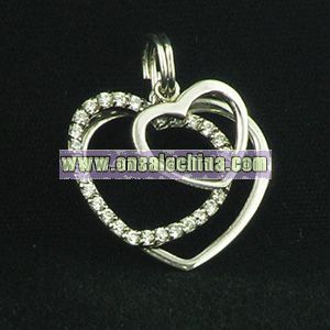 Fashion Heart Pendant with Gemstone