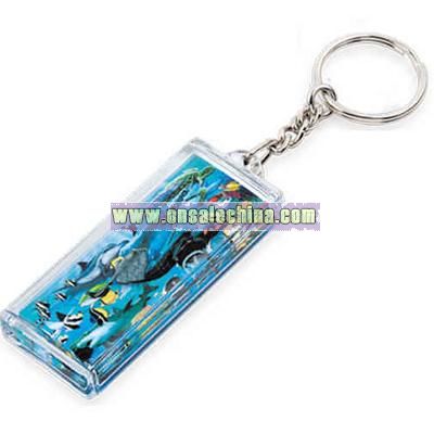 Unique custom key chain with floating panels