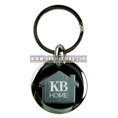 Key tag with inlaid house