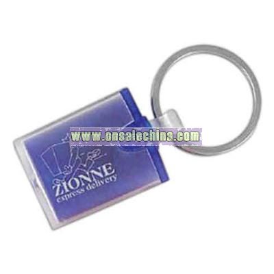 Blue squeeze light up keychain