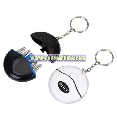 Key ring with miniature screwdriver set