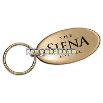 Solid brass tag key ring