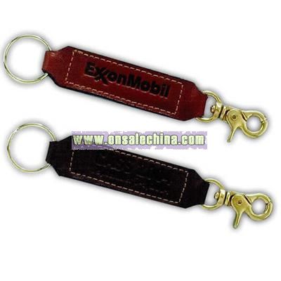 Leather double ended key fob