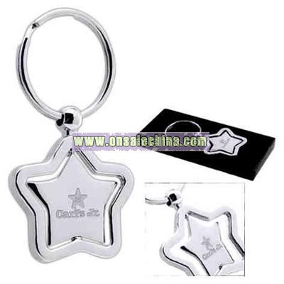 Star shaped swivel metal key holder