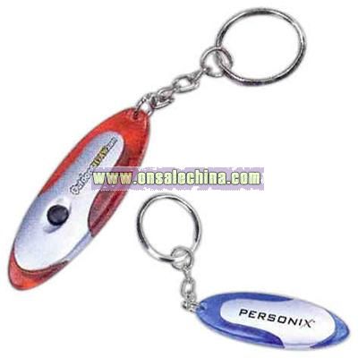 Key tag that lights up with satin case