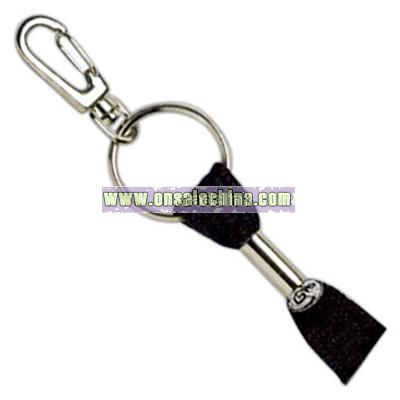 Screened lanyard with split ring and heavy duty j-hook