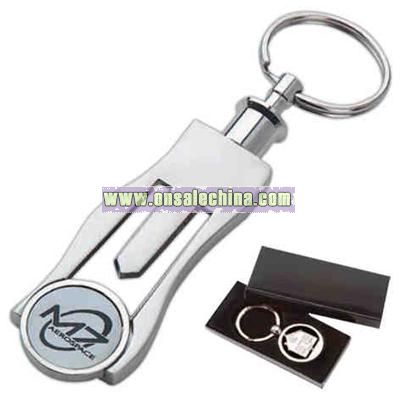 Key holder with instant pull apart function and golf play repairer and marker