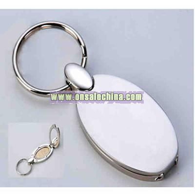 Oval photo and mirror key holder