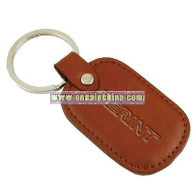 Leatherette key tag