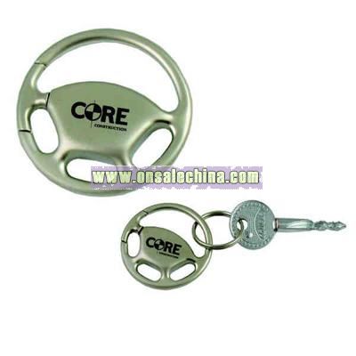 Steering wheel key tag